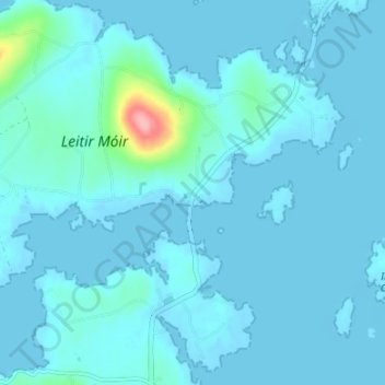 Топографическая карта Lettermore, высота, рельеф