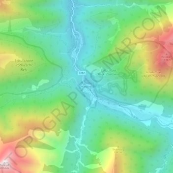 Топографическая карта Hinterriß, высота, рельеф