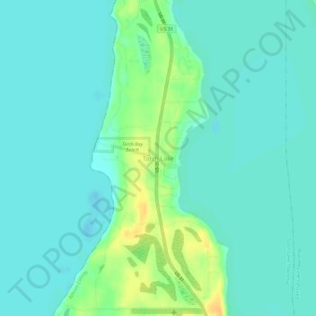 Топографическая карта Torch Lake, высота, рельеф