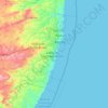 Топографическая карта Região Metropolitana do Recife, высота, рельеф