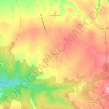 Топографическая карта Carrascal, высота, рельеф