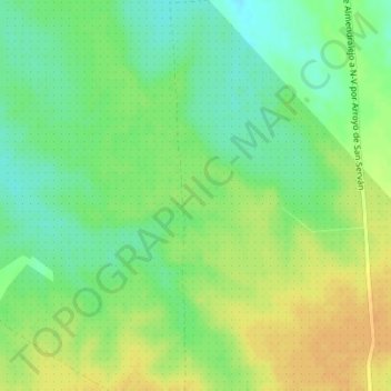 Топографическая карта Cora de Arriba, высота, рельеф