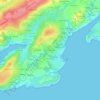 Топографическая карта Croix Tinduff, высота, рельеф