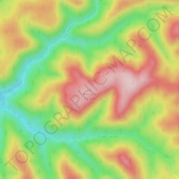 Топографическая карта Жигули, высота, рельеф