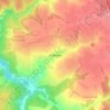 Топографическая карта Темьянь, высота, рельеф