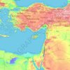 Топографическая карта Cyprus, высота, рельеф