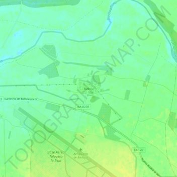 Топографическая карта Balboa, высота, рельеф