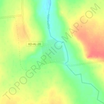 Топографическая карта Болгарка, высота, рельеф
