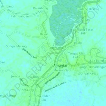 Топографическая карта Paliwara, высота, рельеф