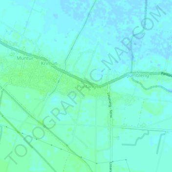 Топографическая карта Puntang, высота, рельеф