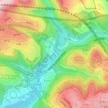 Топографическая карта Cedars Valley, высота, рельеф