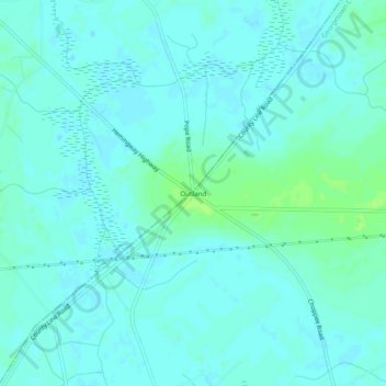 Топографическая карта Outland, высота, рельеф