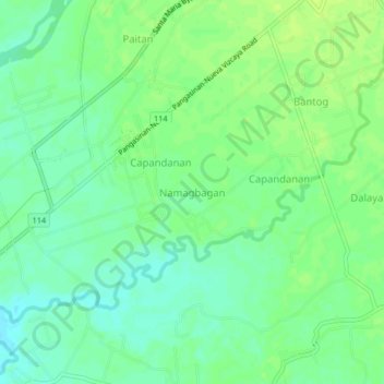 Топографическая карта Namagbagan, высота, рельеф