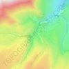 Топографическая карта Нарзан глазной, высота, рельеф