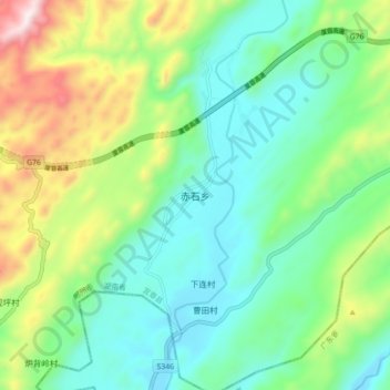 Топографическая карта Chishi, высота, рельеф