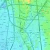 Топографическая карта 金山二丁目, высота, рельеф