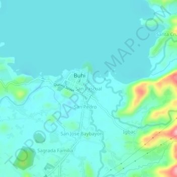 Топографическая карта San Pascual, высота, рельеф