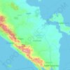 Топографическая карта South Sumatra, высота, рельеф