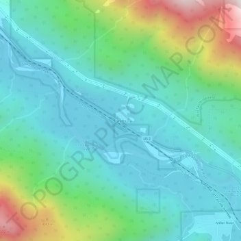 Топографическая карта Grotto, высота, рельеф