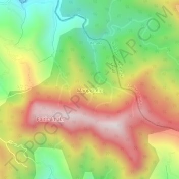 Топографическая карта Manjapullu, высота, рельеф