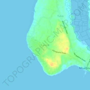 Топографическая карта Basdiot, высота, рельеф