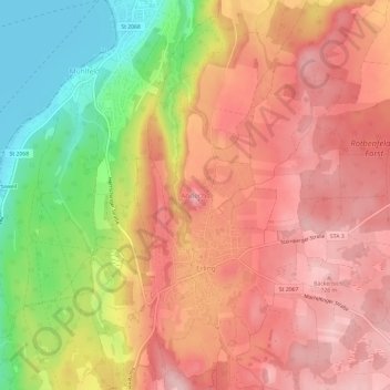 Топографическая карта Andechs, высота, рельеф
