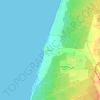 Топографическая карта Leirosa, высота, рельеф