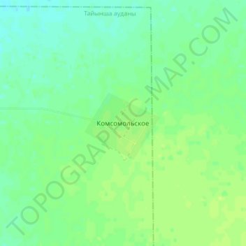 Топографическая карта Комсомольское, высота, рельеф