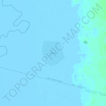 Топографическая карта Кенбай, высота, рельеф