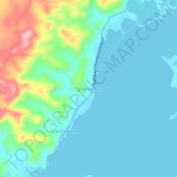 Топографическая карта Igdarapdap, высота, рельеф