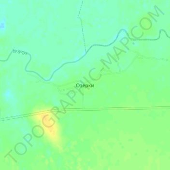 Топографическая карта Озерки, высота, рельеф
