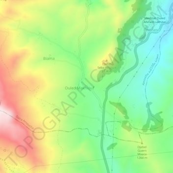 Топографическая карта Zmala, высота, рельеф
