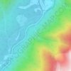 Топографическая карта Вид на водопад Шумка, высота, рельеф