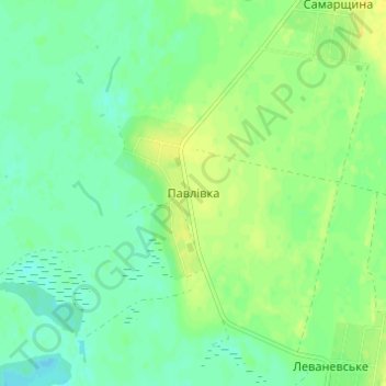 Топографическая карта Павловка, высота, рельеф