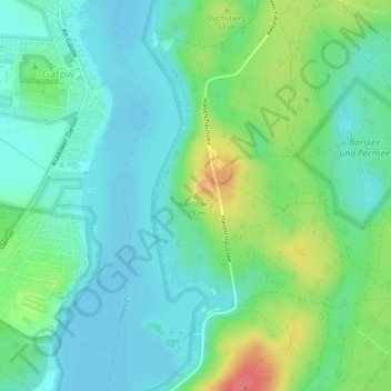 Топографическая карта Karlsberg, высота, рельеф
