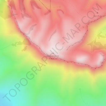 Топографическая карта Баранаха, высота, рельеф