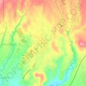 Топографическая карта Ambano, высота, рельеф
