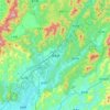 Топографическая карта 绩溪县, высота, рельеф
