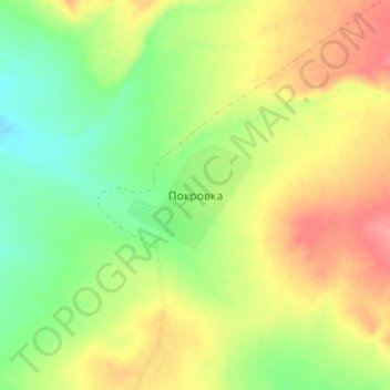Топографическая карта Покровка, высота, рельеф