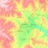 Топографическая карта 鄂尔多斯市, высота, рельеф