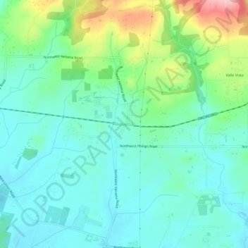 Топографическая карта Helvetia, высота, рельеф