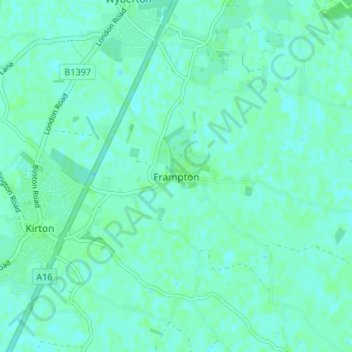 Топографическая карта Frampton, высота, рельеф