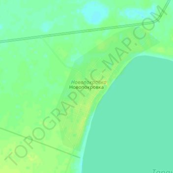 Топографическая карта Новопокровка, высота, рельеф