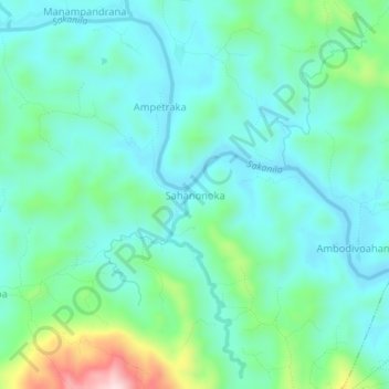 Топографическая карта Sahanonoka, высота, рельеф
