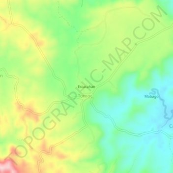 Топографическая карта Estacahan, высота, рельеф