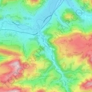 Топографическая карта Sois, высота, рельеф