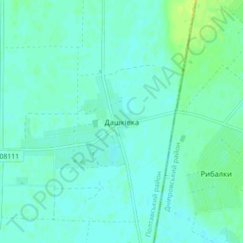 Топографическая карта Дашковка, высота, рельеф