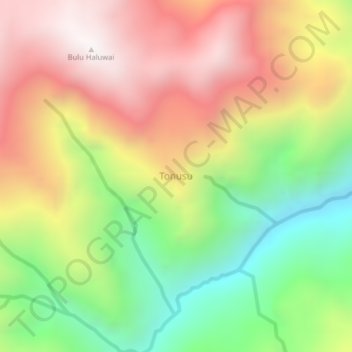 Топографическая карта Tonusu, высота, рельеф