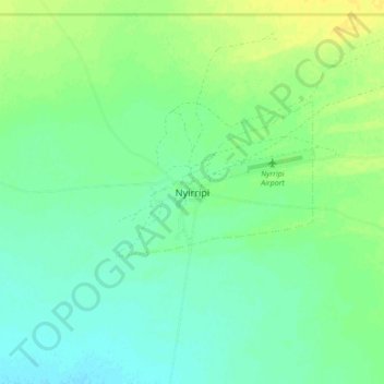 Топографическая карта Nyirripi, высота, рельеф
