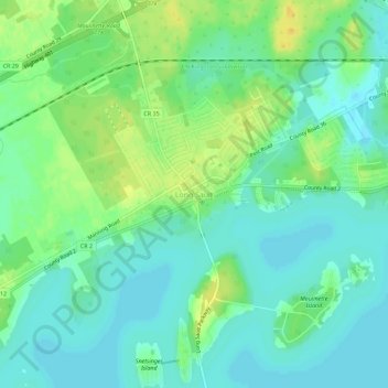 Топографическая карта Long Sault, высота, рельеф